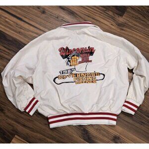 Vtg 1987 Wisconsin Governors Fishing Opener Jacket King Louie Pro Fit USA M